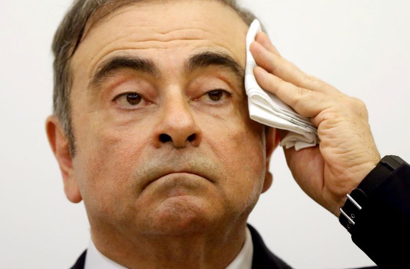 © Reuters. FILE PHOTO: Former Nissan chairman Carlos Ghosn's news conference in Beirut