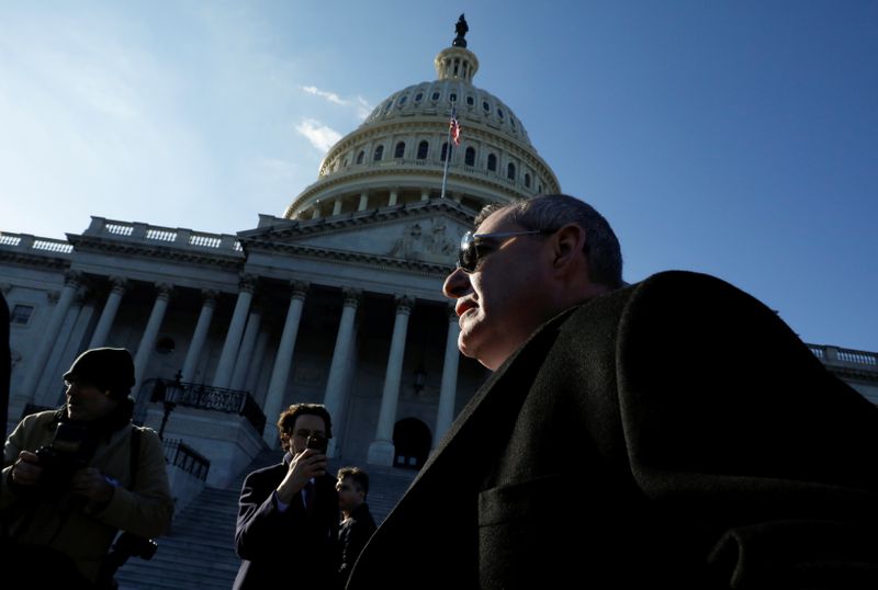 © Reuters. Lev Parnas walks outside the U.S. Capitol in Washington