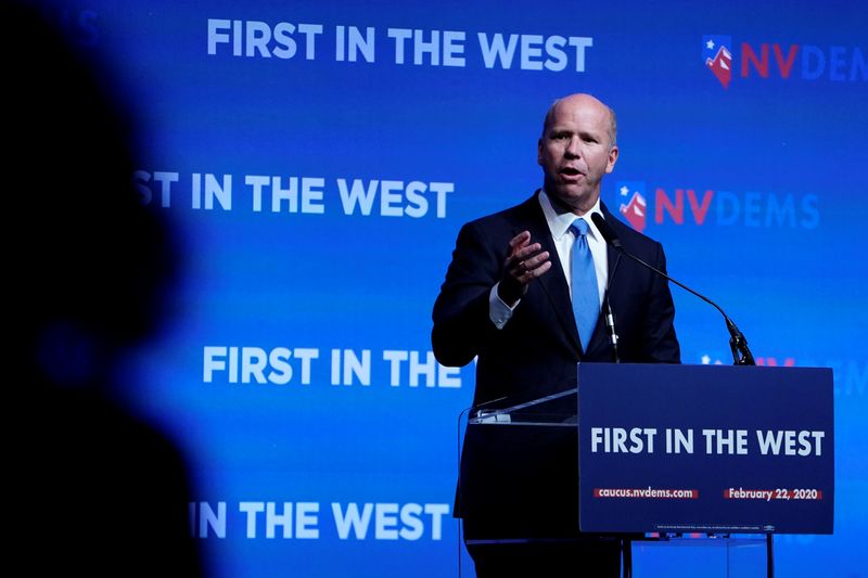 © Reuters. John Delaney appears on stage at a First in the West Event at the Bellagio Hotel in Las Vegas