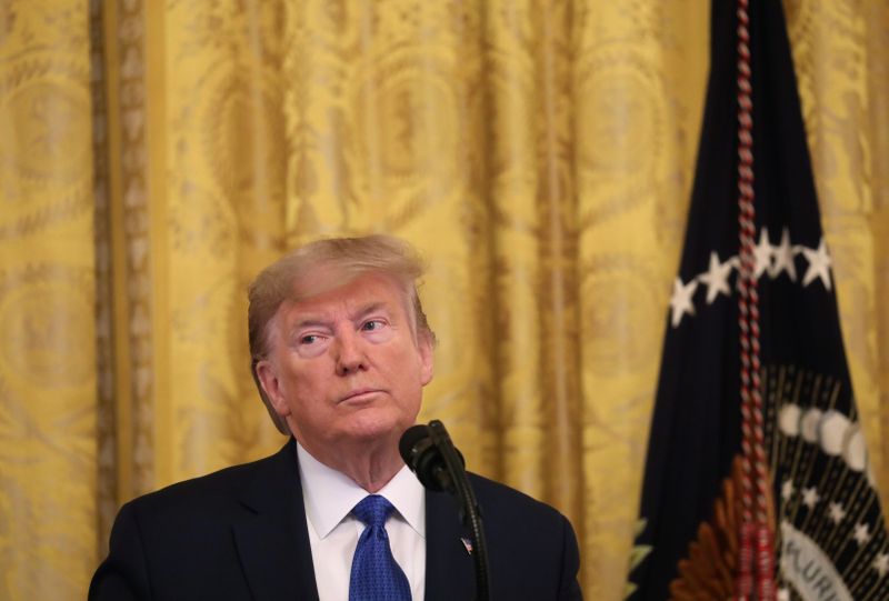 © Reuters. U.S. President Donald Trump at the White House