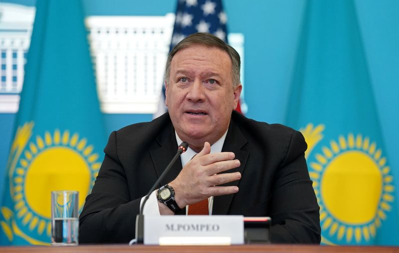 © Reuters. U.S. Secretary of State Mike Pompeo visits Kazakhstan