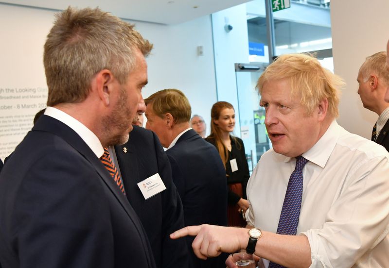 © Reuters. Britain's Prime Minister Boris Johnson visits Sunderland