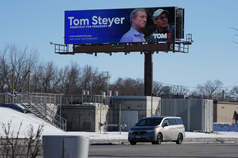 After massive spending blitz, Democrat Steyer looking for Iowa boost