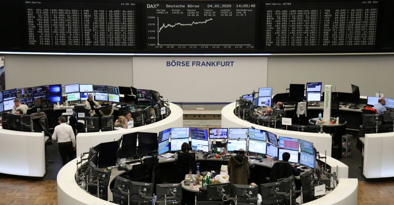 European shares inch lower; services PMI awaited