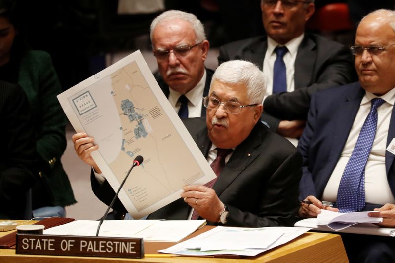 Abbas dice en la ONU que EEUU ofrece a los palestinos un &quot;queso suizo&quot; de Estado