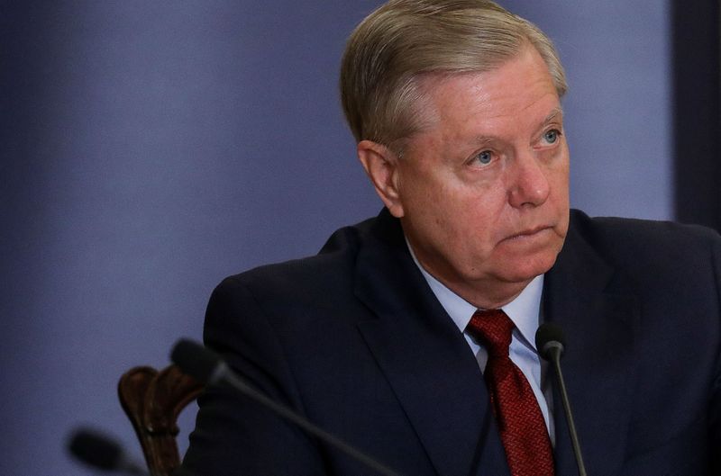 © Reuters. U.S. Senator Graham attends Women’s Global Development and Prosperity initiative event at State Department in Washington