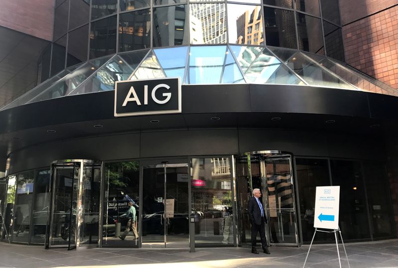 © Reuters. FILE PHOTO: American International Group Inc. (AIG) headquarters seen in New York