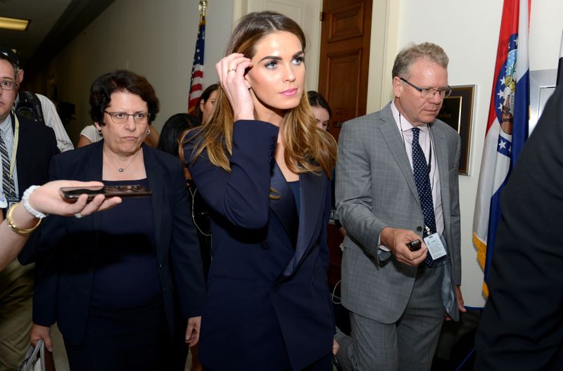 © Reuters. FILE PHOTO: Hope Hicks attends House Judiciary Committee closed door interview