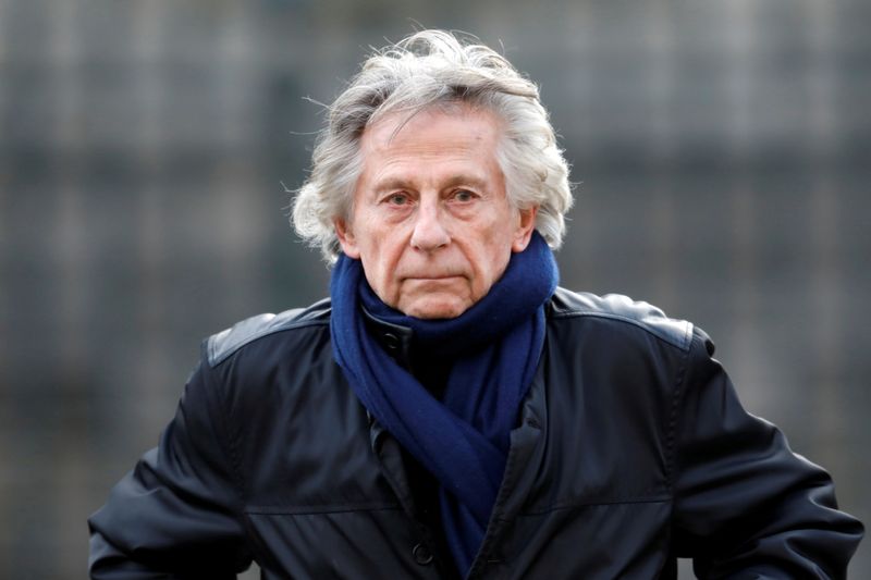© Reuters. FILE PHOTO: Film director Roman Polanski arrives at the Madeleine Church to attend a ceremony during a 'popular tribute' to late French singer and actor Johnny Hallyday in Paris
