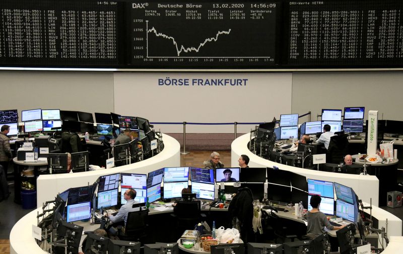 European shares open at record high; fourth-quarter GDP data in sight