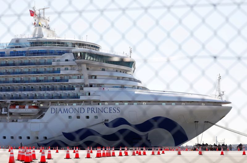© Reuters. カナダと香港もクルーズ船から自国民退避へ