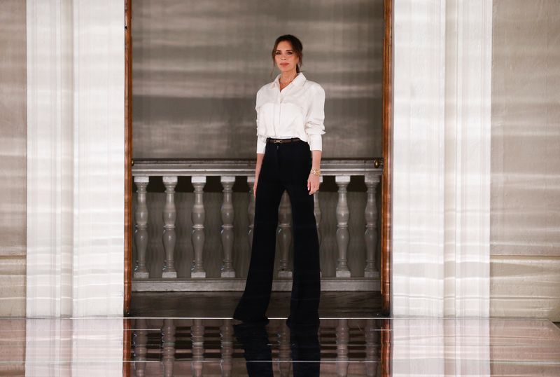 Victoria Beckham's black dresses, chunky platform boots stage 'gentle rebellion' at London Fashion Week