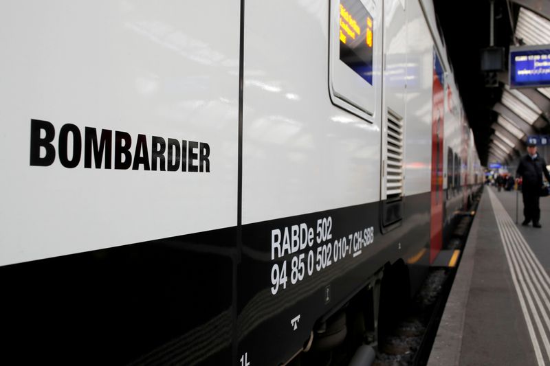 © Reuters. The Bombardier FV-Dosto double-deck train "Ville de Geneve" of Swiss railway operator SBB is seen at the central station in Zurich