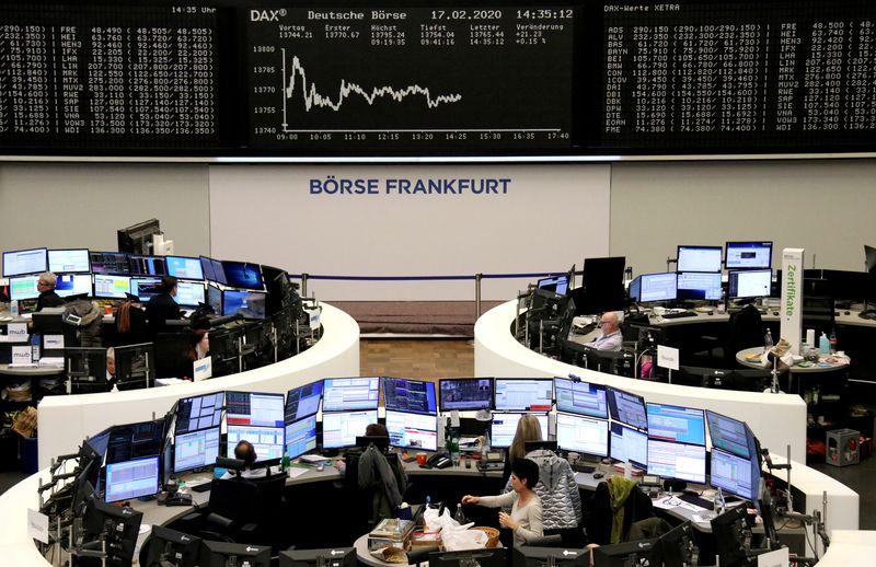 European shares lifted by weaker euro, dip in new virus cases