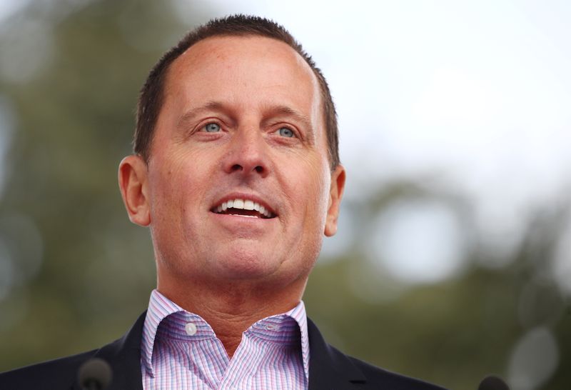 © Reuters. Grenell US Ambassador to Germany attends the "Rally for Equal Rights at the United Nations (Protesting Anti-Israeli Bias)" in Geneva