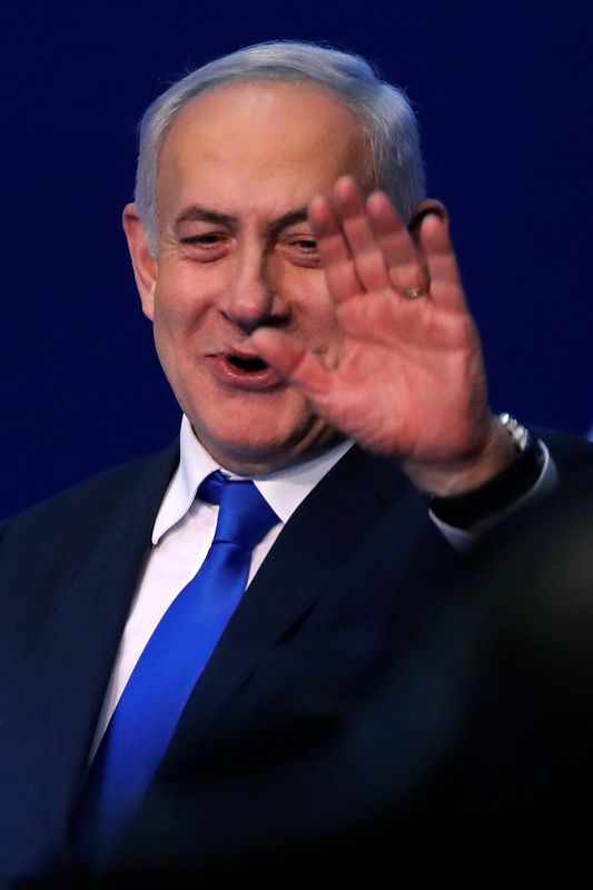 © Reuters. نتنياهو متقدم في انتخابات إسرائيل دون تحقيق أغلبية حاكمة