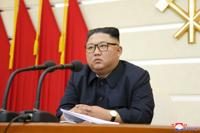 © Reuters. 北朝鮮の金委員長、韓国大統領に書簡「感染克服を期待」