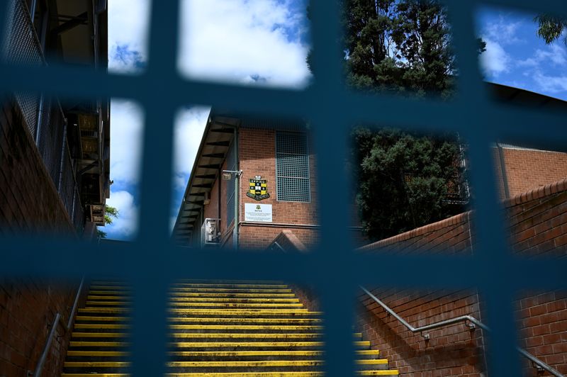 © Reuters. The site of Australia’s first ordered school closure due to the coronavirus is pictured in Sydney