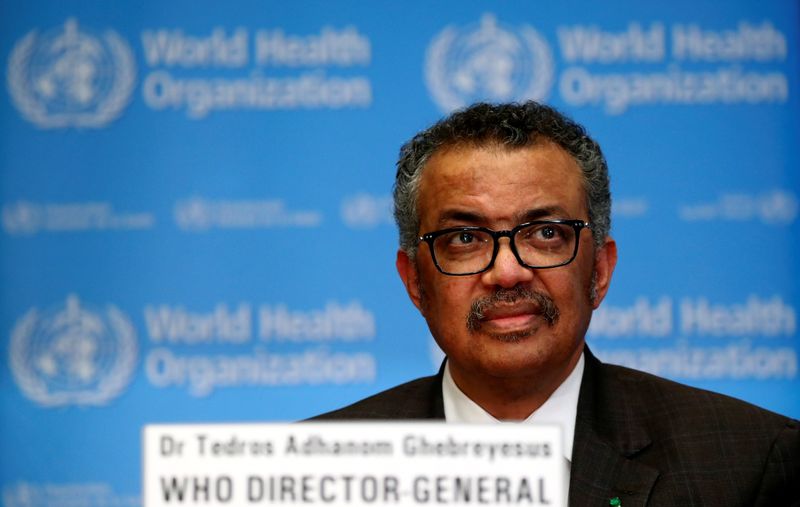 © Reuters. 新型肺炎、パンデミックの脅威に現実味　なお制御可能＝ＷＨＯ