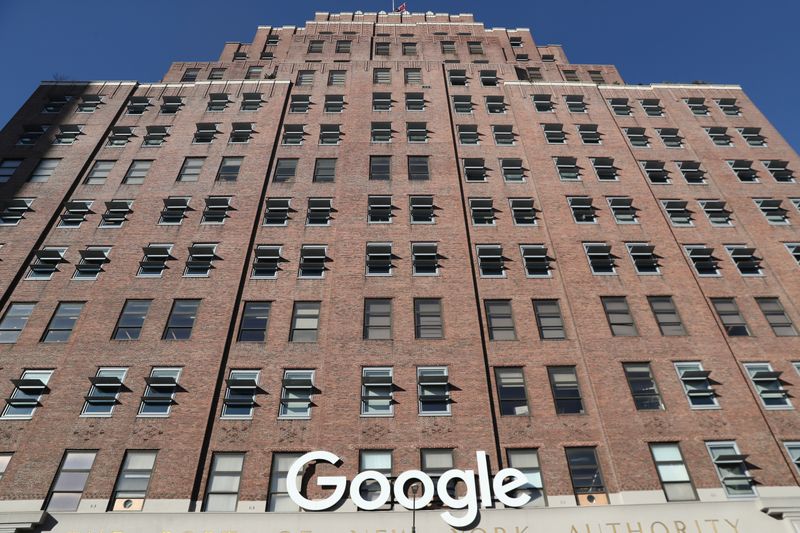 © Reuters. Escritórios do Google em Nova York, EUA