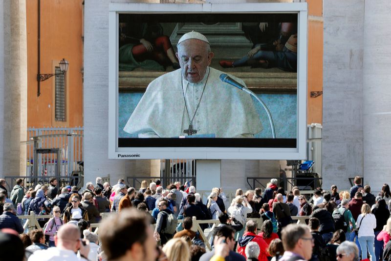 Papa Francisco celebra primera audiencia general virtual en medio de cuarentena en Italia