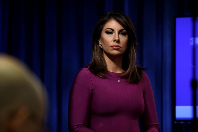 © Reuters. Morgan Ortagus, porta-voz do Departamento de Estado norte-americano, durante briefing em Washington