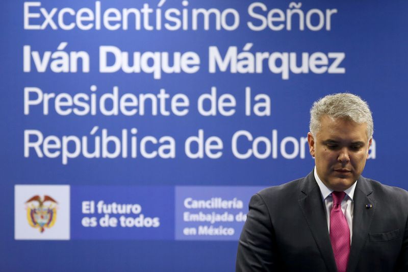 © Reuters. Presidente da Colômbia, Iván Duque, durante evento em Monterrey, no México