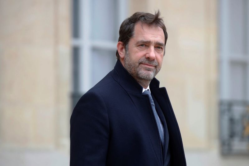 © Reuters. French Interior Minister Christophe Castaner leaves after the weekly cabinet meeting at the Elysee Palace in Paris