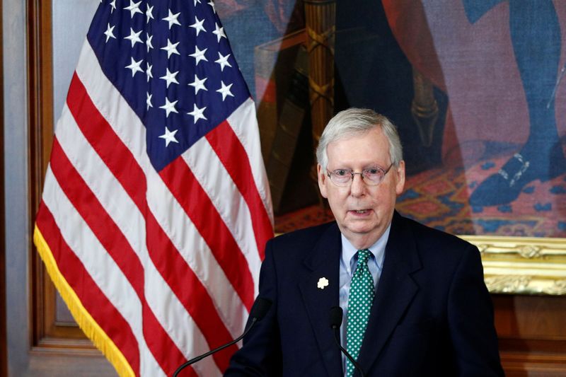 Senate to pass coronavirus bill, stay to work on more aid: McConnell