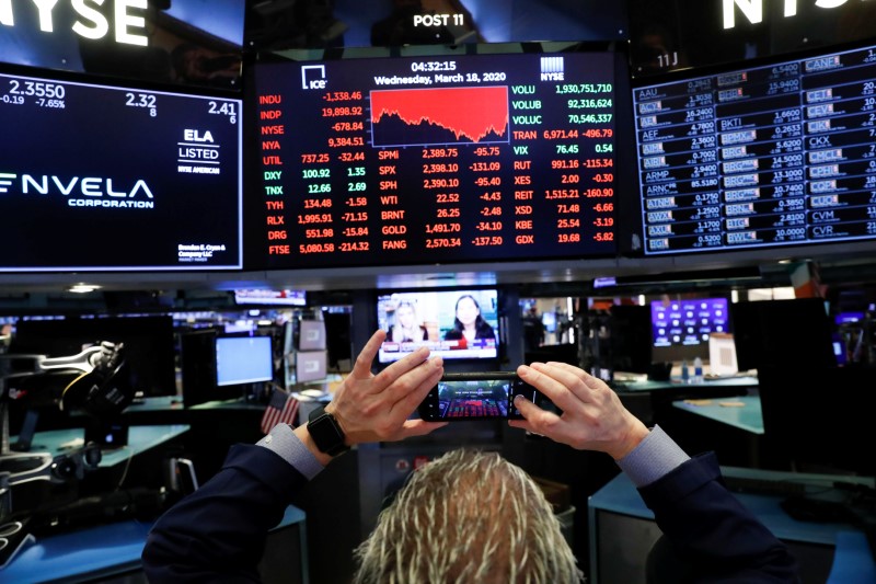 Wall St estende quedas, Dow Jones anula ganhos da era Trump