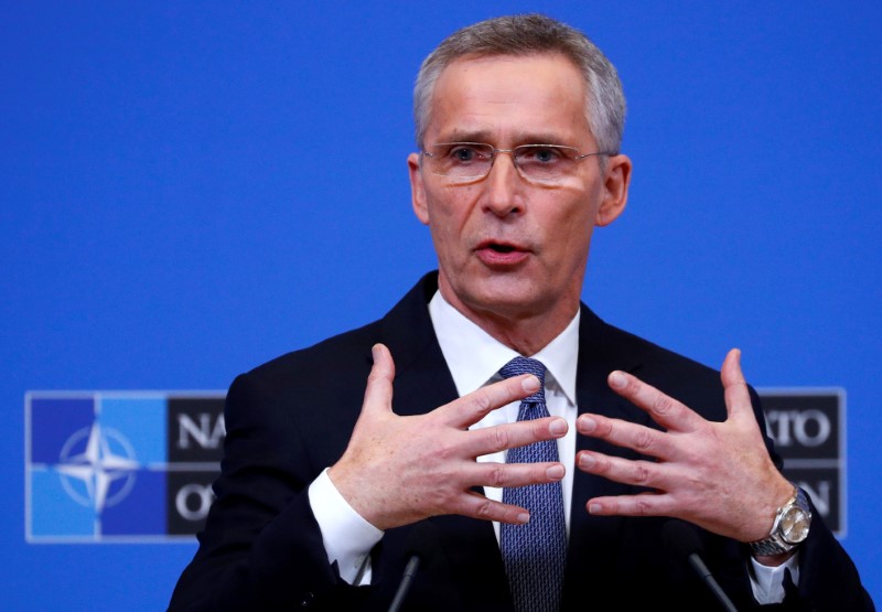 © Reuters. NATO defence ministers meeting at the Alliance headquarters in Brussels