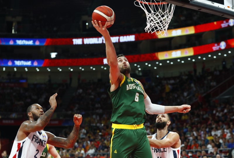 © Reuters. Basketball - FIBA World Cup - 3rd Place Game - France v Australia