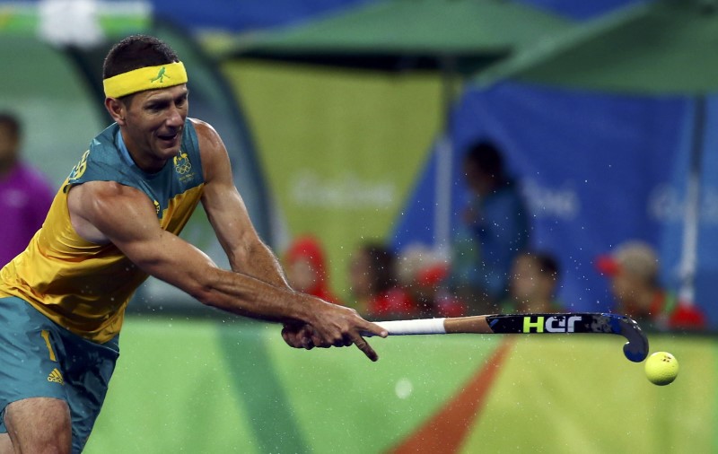 © Reuters. 2016 Rio Olympics - Hockey - Men's Pool A Britain v Australia