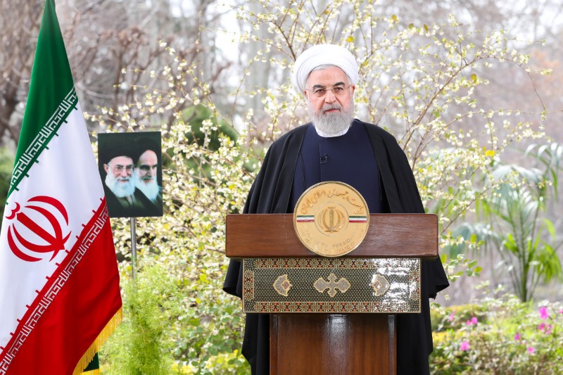 © Reuters. إعلام رسمي: روحاني يحث الأمريكيين على مطالبة حكومتهم برفع العقوبات عن إيران