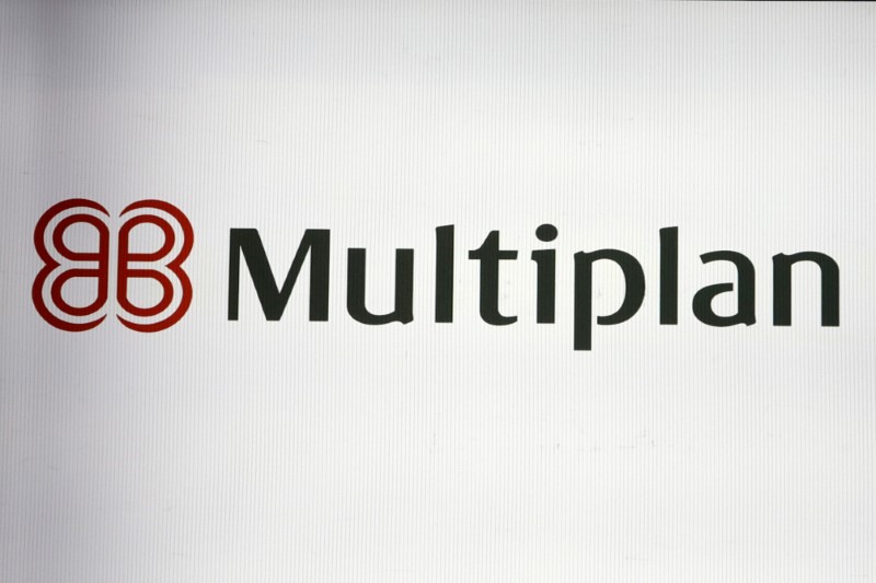 © Reuters. Logo da Multiplan em painel na B3, a bolsa de valores de São Paulo
