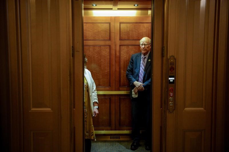 &copy; Reuters. Roberts leaves the Senate floor after the motion failed in the attempt to wrap up work on coronavirus economic aid legislation