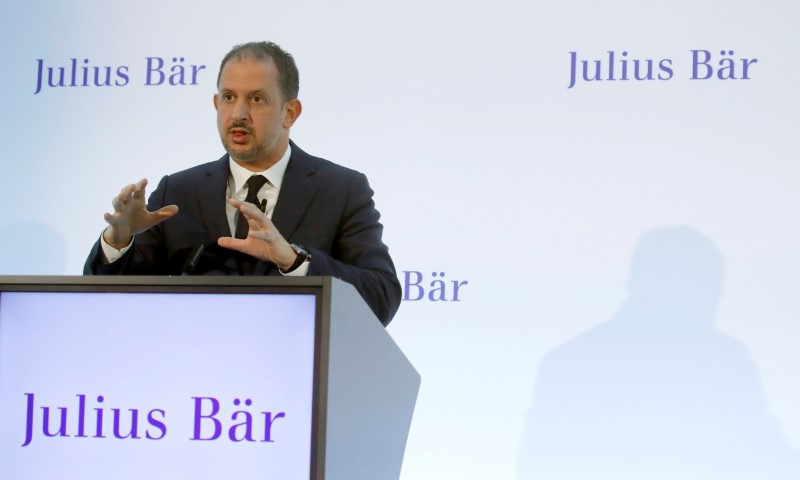 &copy; Reuters. FILE PHOTO: CEO Rickenbacher of Swiss bank Julius Baer addresses annual news conference in Zurich