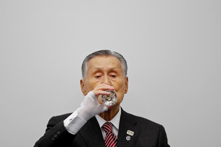 &copy; Reuters. Yoshiro Mori, Presidente del Comitato Organizzatore dei Giochi Olimpici di Tokyo 2020 durante una conferenza stampa a Tokyo.