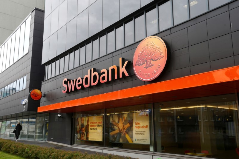 &copy; Reuters. FILE PHOTO: A view of the Swedbank in Tallinn