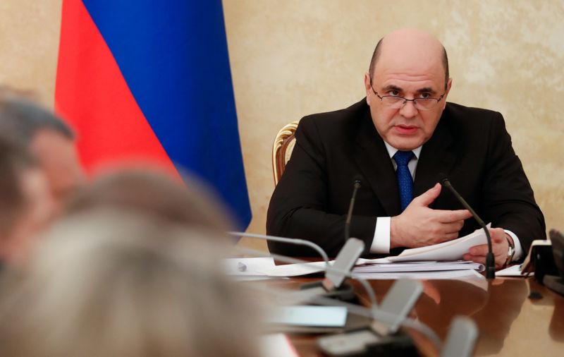 &copy; Reuters. Russian Prime Minister Mishustin chairs a meeting in Moscow