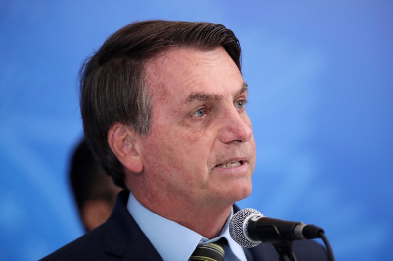 &copy; Reuters. Presidente Jair Bolsonaro no Palácio do Planalto