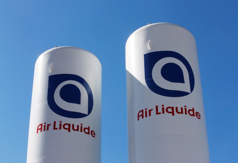 &copy; Reuters. The Air Liquide logos are displayed at the Alteo calcined alumina production plant in Gardanne
