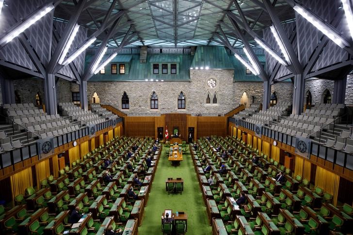 &copy; Reuters. カナダ議会、コロナ支援策承認　現金給付や学生ローン返済凍結など