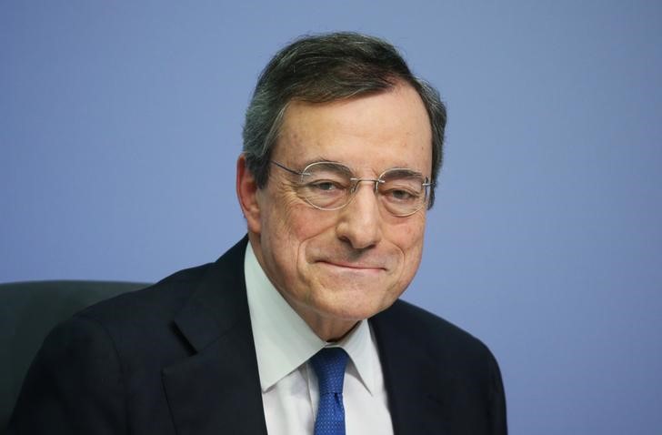 &copy; Reuters. L&apos;ex presidente della Bce Mario Draghi, a Francoforte.