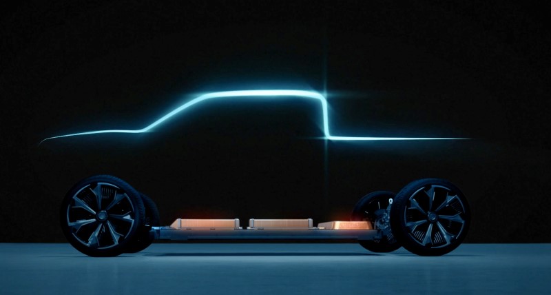 © Reuters. An undated handout photo from General Motors shows one of its six new different types of electric vehicles