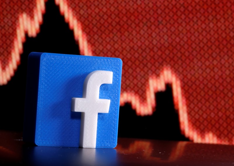 &copy; Reuters. A 3D printed Facebook logo is seen in this illustration