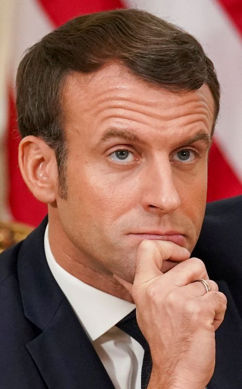&copy; Reuters. تويتر: الرئيس الفرنسي يقول إنه وترامب يعدان مبادرة للتعامل مع أزمة كورونا