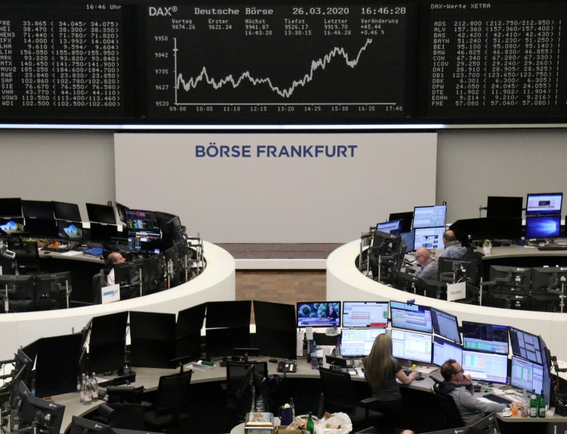 &copy; Reuters. The German share price index DAX graph is pictured at the stock exchange in Frankfurt