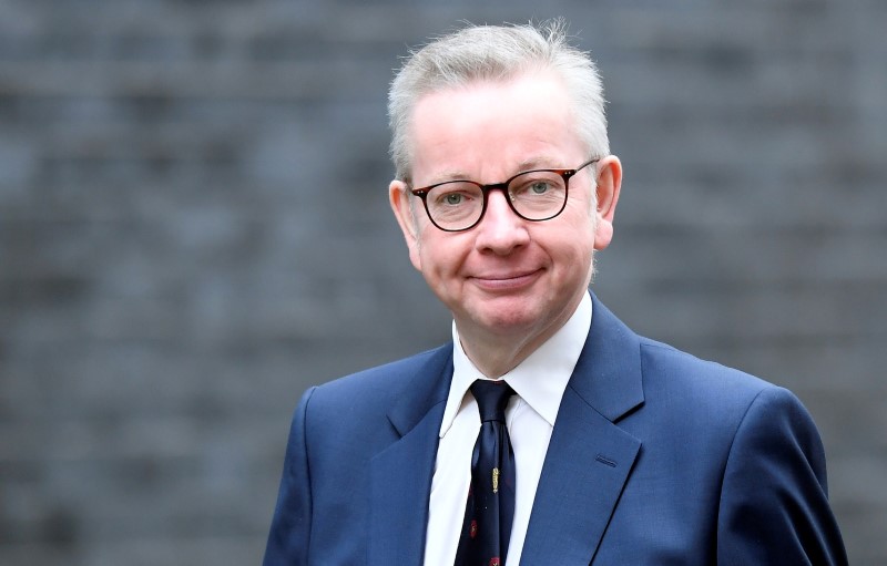 &copy; Reuters. FILE PHOTO: Michael Gove arrives at Downing Street in London