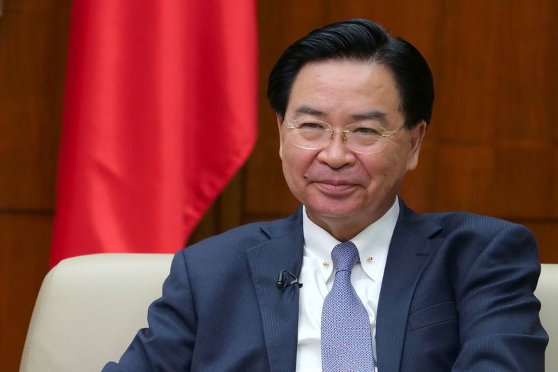 &copy; Reuters. FILE PHOTO: Taiwan&apos;s Foreign Affairs Minister Joseph Wu speaks during an interview in Taipei